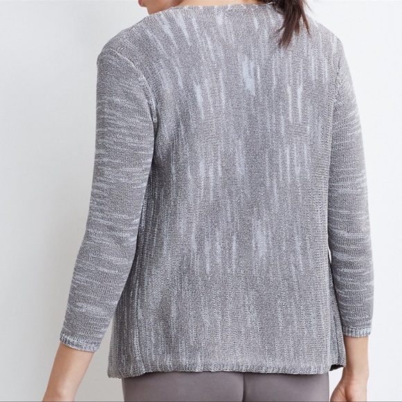 J. Jill Pure Jill Melange Open Front Marbled Taupe Waterfall Cardigan XS - Picture 3 of 8
